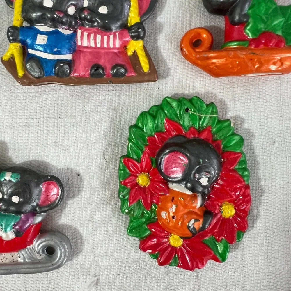 Vintage‎ Albertas ceramic mouse ornaments